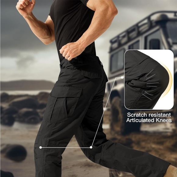 FREE SOLDIER Water Resistant Relaxed Fit Tactical Cargo Pants Multi Pocket NEW - Picture 3 of 16